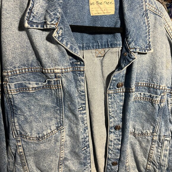 Free People We The Free  Opal Swing Denim Jacket - Picture 4 of 6